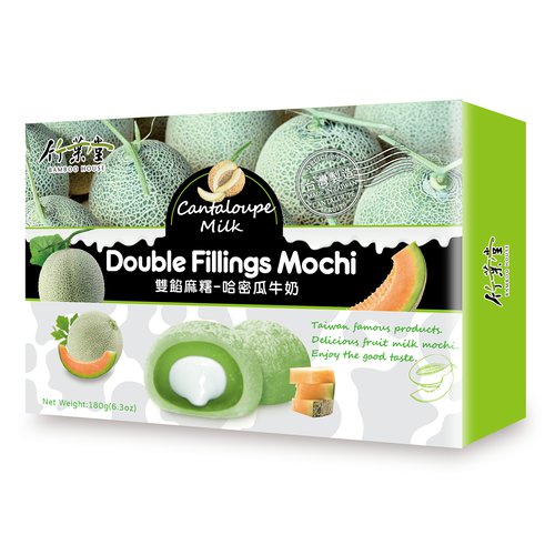 Mochi dvojitá náplň meloun cantaloupe a mléko Bamboo House 180 g