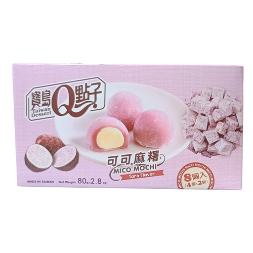 Mochi Q plněné kakaovým máslem s příchutí taro 80 g