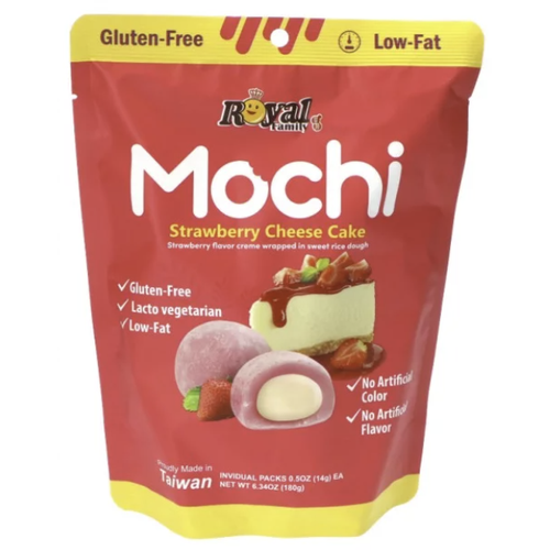 Mochi Q Royal Family s příchutí jahodovo tvarohový dort 180 g