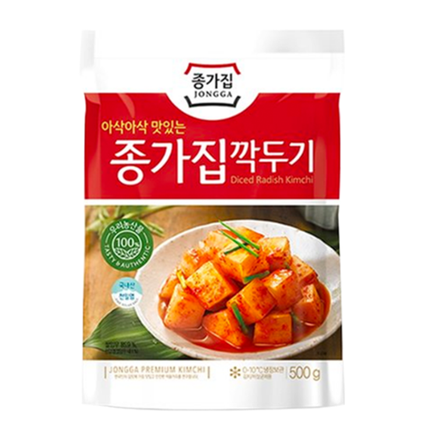 Kimchi Kak Du Gi ředkev kostky Jongga 500 g