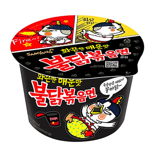 Nudle s omáčkou Buldak Hot Chicken big bowl Samyang 105 g