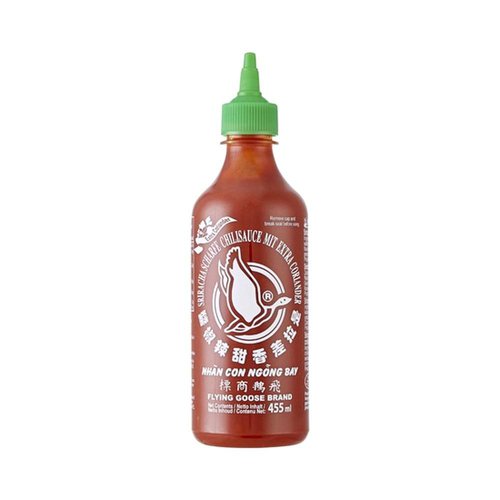 Omáčka Sriracha s příchutí koriandru Flying Goose 455ml